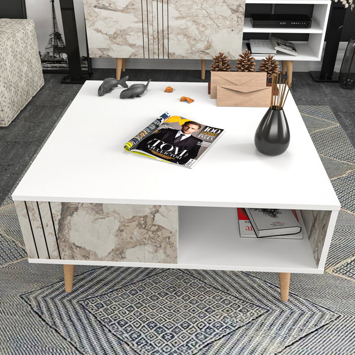 Hanah Home Mesa de Centro Ronas - White